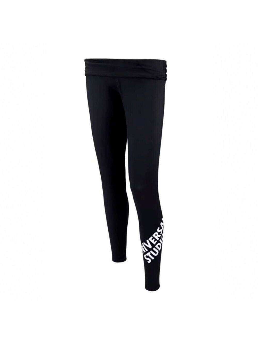 Universal Studios Logo Leggings Black Adult Women's Size XL